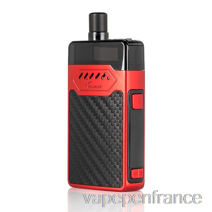 Hellvape Grimm 30w Pod System Stylo Vape En Fibre De Carbone Rouge